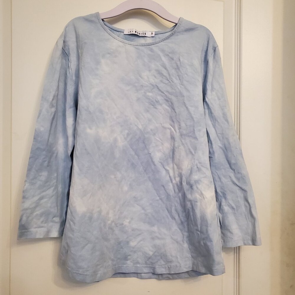 Jay Basics pale blue tie-dye tshirt sz M